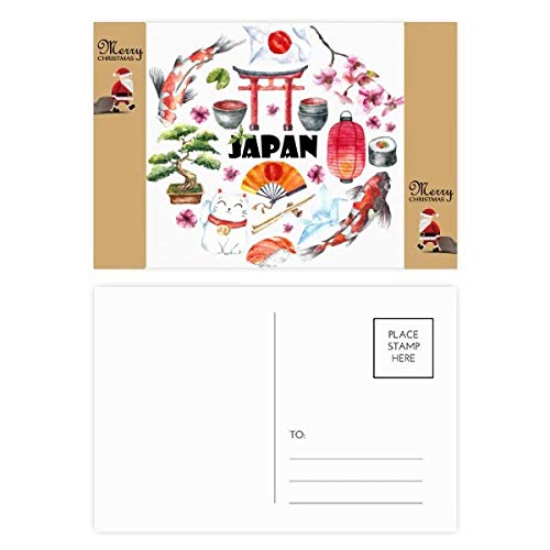 Cartes de remerciement Père Noël japonais lot de 20 correspondance nouvel an et fêtes