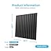 Art3d Slat Wall Panel, 3D Fluted Textured Panel 12-Tile 19.7 x 19.7in. - Cover 32 Sq.Ft., Black