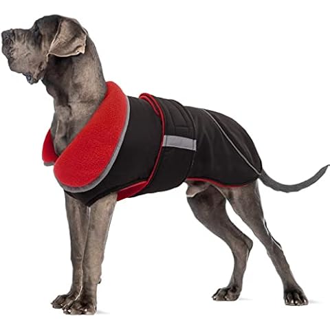 Warm Dog Coat Reflective Dog Winter Jacket, Waterproof Windproof Dog Turtleneck Clothes for Cold Weather, Thicken Fleece Lining Pet Outfit, Adjustable Dog Vest Apparel for Small Medium Large Dogs Cover
