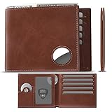 typecase Mens Leather Wallet with AirTag Holder:...
