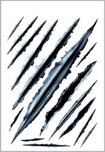 Image of 3D Bullet Hole and Scratch Car Stickers, Simulation Stereoscopic Fake Gun Bullet Holes Stickers, Automotive Tattoo Decorations, Waterproof Car Decals, Automotive Decals (Scratch)