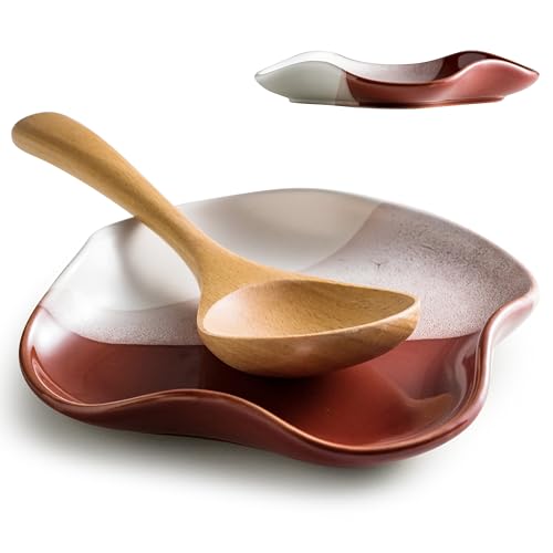 Image of Kitchen Spoon Rest for Stove Top, Spoon Holder for Kitchen Counter | Non-Stick Spatula Holder, Coffee Spoon Rest, 5.12 inch, Heat-Resistant Utensil Holder, Modern kitchen Decor, Dishwasher Safe