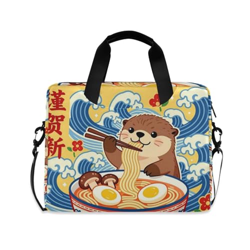 Maletín para laptop 15.6" estilo kawaii amarillo miniatura 1