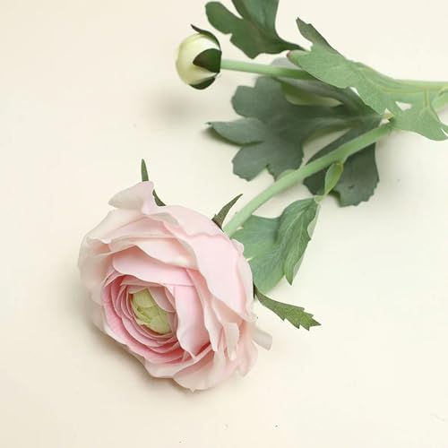 TVIVID Hochwertige künstliche Tau-Lotus, True Touch, Simulationsblumen, Balkon, Garten, Dekoration, falsche rosa Blume, Latex-Tau-Lotuszweig