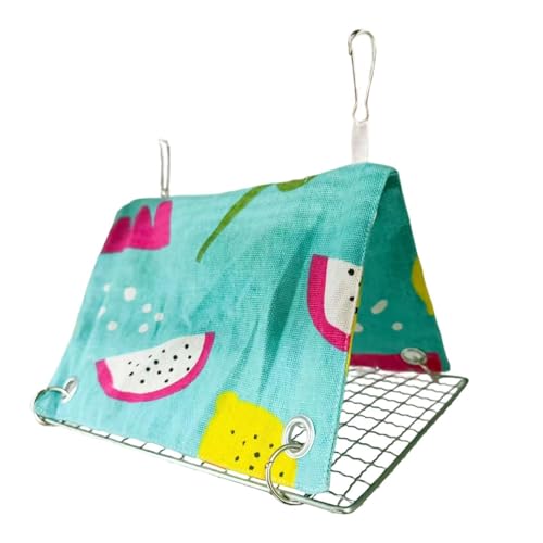 Bird Hammock - Triangular Birds Nest Swings, Breathable Mesh Parrot Swing Mat Tent, Birds Hut For Cage | Conure Sleeping Bed | F