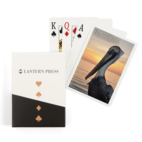 Lantern Press Florida Pelican Baraja de 52 cartas póker