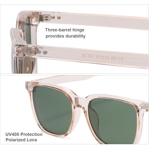 Image of Gleyemor Polarized Mens Square Sunglasses UV400 Protection Sun Glasses