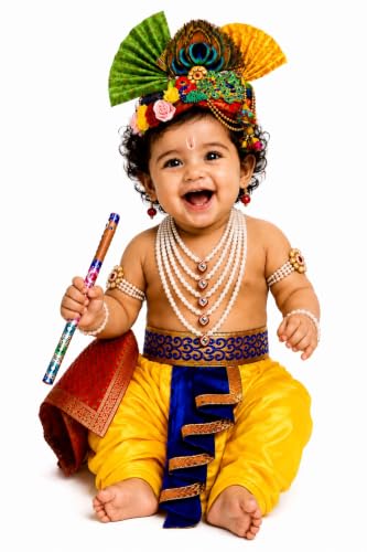 BLU VAPOUR Krishna dress for Kids, krishna dress for baby boy, ka...