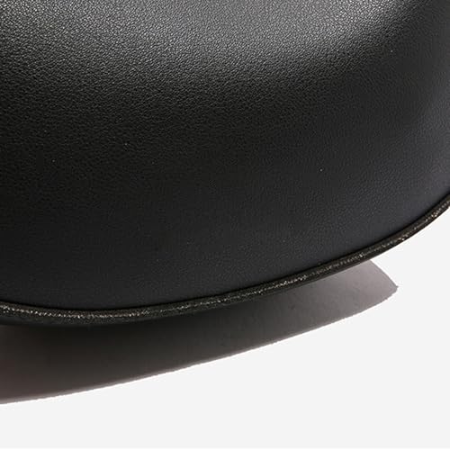Sac demi-lune femme en cuir synthétique noir - Sac à main tendance