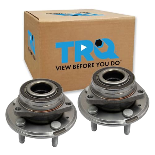 Image of TRQ 2 Piece Passenger Side Wheel Bearing & Hub Assembly Set with ABS Sensor Compatible with 2009-2015 Cadillac CTS 2012-2015 Chevrolet Camaro