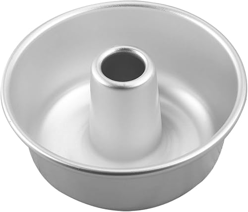 Miniatura 10 de Yardwe Molde de tubo de gasa Mini Angel Food Cake Pan, molde redondo de gasa de 6 pulgadas, molde de aluminio para hornear, moldes de pastel de ángel