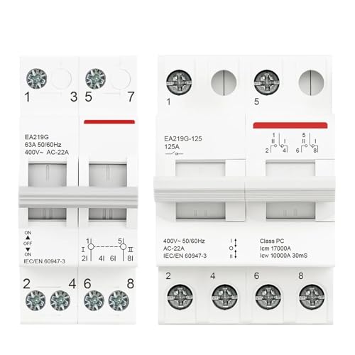 MTS disjoncteur de déconnexion CA inverseur source double alimentation 2P 125A