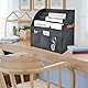 Dewocke Zeitschriftenständer Modern, Abnehmbare 4-lagige Trennwand Zeitschriftensammler, Bücherkorb Treppenkorb, Aufbewahrungsständer für große Filz-Zeitungskörbe, Lager für Haus und Büro, Dunkelgrau