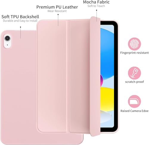 Image of Tablet Case Cover for Apple iPad mini 8.3 inch (6th,A17 Pro 7th Gen) [Auto Sleep /Wake Cover] [Trifold Stand] - Pink