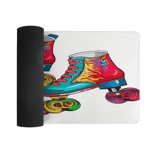 Colorful Roller Skates Desk Pad base goma grande miniatura 3