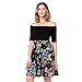 Produktbild GJHT Freizeitkleidung Für Damen Sommer-Dame Bedrucktes Kleid Taille Strand-Rock-Blau Geeignet Für Zu Hause Und Den Täglichen Gebrauch (Color : Blue, Size : M)