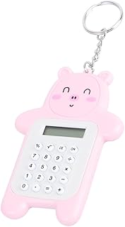 NUOBESTY 3 Peças Calculadora Presente Para Colegas De Trabalho Presentes Para Colegas De Trabalho Mochila Chaveiros Decoração Rosa Bolsa Charme Novidade Bolsa Pingente Mini Ferramenta De