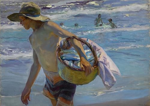 Peinture Murale Sorolla le Pêcheur Toile Abstraite Égayant un Grand Salon Lumineux