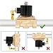 Baomain 1 inch DC 24V Brass Electric Solenoid Valve Water Air NC Valve 2W-250-25