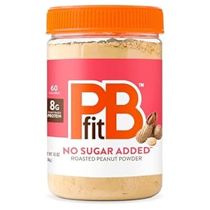 PBfit No Sugar Added Peanut Butter Powder, Powdered Peanut Butter Spread from Real Roasted Peanuts, 8g Protein, Made with Erythritol and Monk Fruit, 13 Ounce (Pack of 1)
