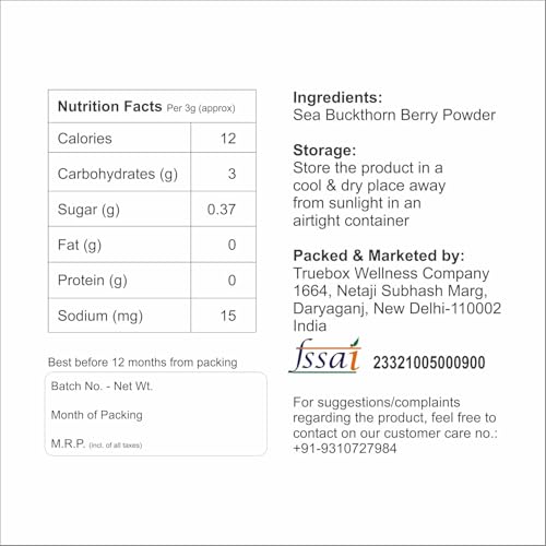 Image of Easygrow Himalayan Sea Buckthorn Berry - 100 gm, Natural Seabuckthorn Berry From Ladakh For Skin, Rich in Collagen, Fatty Acids, Vitamins & Phytonutrients Dried Sea Buckthorn Berries