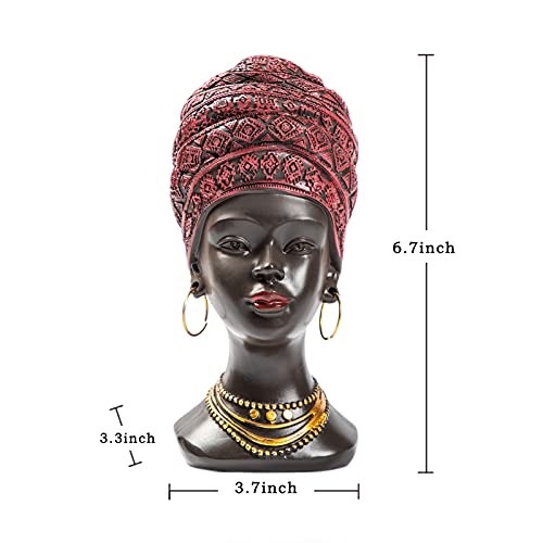 African Statue And Sculptures For Home Decorations, For Home Decor,African Figurines, For Living Room Women Statue Shelf Decor Accent #TOP2