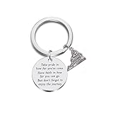 JJTZX Long Distance Gift Take Pride in How Far You Have Come Keychain USA Map Key Chain Graduates Gifts for Her (Virginia)
