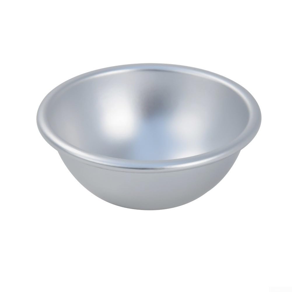 Aluminum Alloy Baking For MOLD FOR SEMI Round Snow Skin Mooncakes with Easy DeFor MOLDing Rim for Uniformly Shaped Desserts (5.5CM)