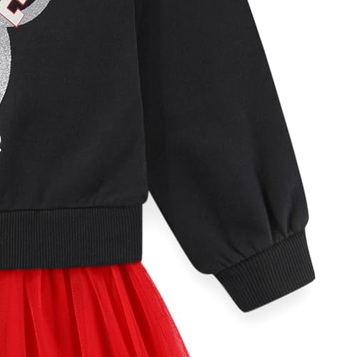 Disney Minnie Mouse Girls Long Sleeve Tulle Dress for Little Kids to Big Kids4