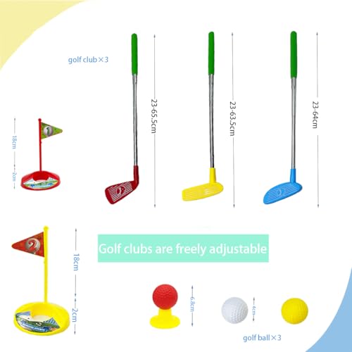 ZUNIPLEX Minigolf Kinder,Golfschläger 5-7 Jahre,Einziehbare Golfschläger für einfaches Tragen,Minigolfschläger,Kinderspielzeug für Draußen und Drinnen