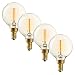 Candelabra Edison Light Bulbs, Vintage Style, Mini Globe G16.5, Fully Dimmable, Warm White, 40W (E12), Squirrel Cage Filament, Brooklyn Bulb Co. Atlantic Design - Set of 4