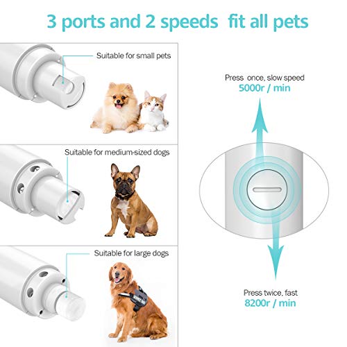 Festnight Elétrica Pet Nail Grooming Trimmer Dog Pet Nail Grinder Clipper para Dog Cat Pet Paws com