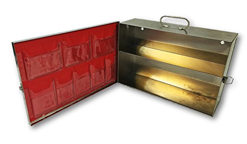 Stainless Steel 2-Shelf Storage Cabinet with Handle