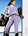 GemRebel Women's Horse Riding Breeches – Full Seat Silicone Grip, Breathable Stretch Equestrian Pants with Pockets Lavendar M