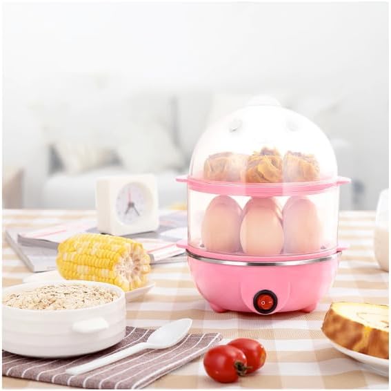 Smart Electric Egg Boiler Corn Milk Rapid Breakfast Multi-Functional Home Use Rapid Egg Cooker Steamer Automatic Egg Boil Cooker: Up To 14 Large Boiled Eggs. Water Mesuring Cup.