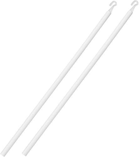 Miniatura 6 de Paquete de 6 barras de cortina de acrílico transparente de 17 pulgadas para abrir y cerrar cortinas (transparente)