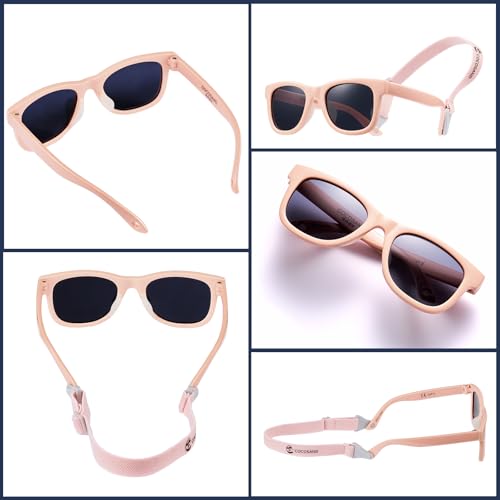 Image of COCOSAND Flexible Polarized Baby Sunglasses with Strap