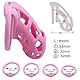 BDSMYEE Cobra Peniskäfig Keuschheitskäfig mit 4 Hodenringe(38-43-48-52mm) Chastity Cage MaleKeuschheitsgürtel für Herren erotisches Sex Spielzeug BDSMs Sklaven Sexspielzeug extrem (Rosa, XL)