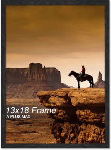 A PLUS MAX 13x18 Picture Frame Black Light Weight Wall Mount