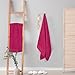 GLAMBURG 100% Cotton 2 Pack Oversized Bath Towel Set 28x55 Inches, Ultra Soft Highly Absorbant Compact Quickdry & Lightweight Large Bath Towels, Ideal for Gym Travel Camp Pool - Hot Pink