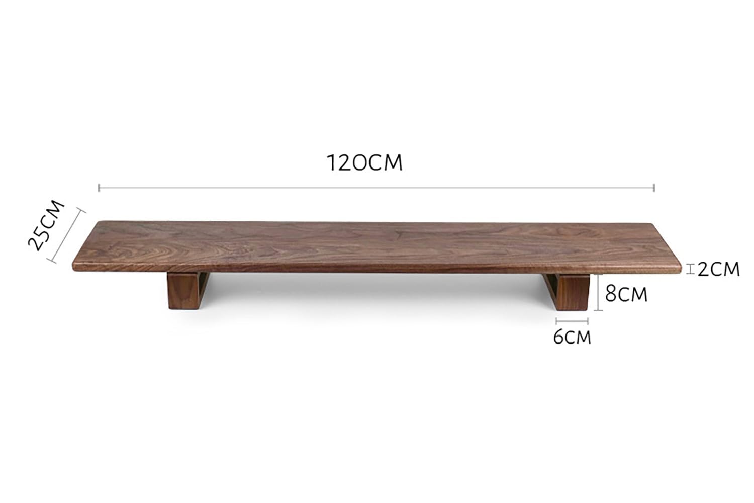 Duży drewniany stojak na monitor w stylu vintage, stojak na ekran laptopa, półka do przechowywania na biurko do domu lub biura(120x25cm)