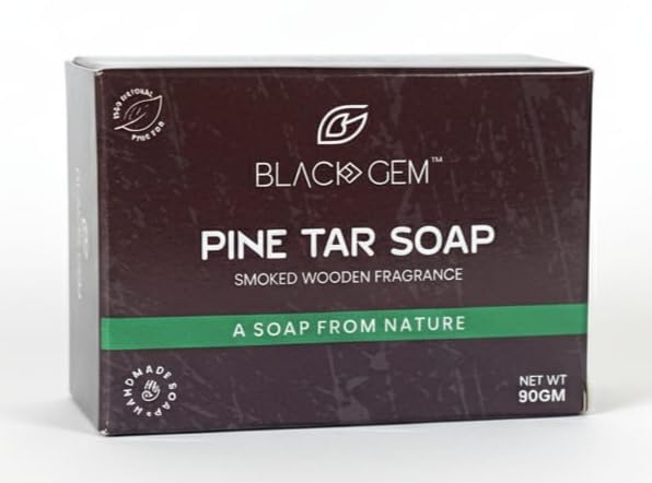 Pine Tar Soap For Bathing | Organic soaps for bath | Natural Pine soap from Himalayas | Soap for Skin (pack of 4)