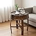 XNKLMYT Whiskey Barrel End Table, Handcrafted Oak Wine Barrel Table, Handcrafted Rustic Coffee Table for Farmhouse Living Room Decor