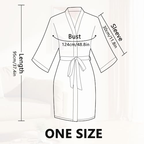 12 Pcs One Size Women’s Short Satin Robes Lightweight Silky Wedding Bridal Party Bride Bridesmaid Bathrobes4
