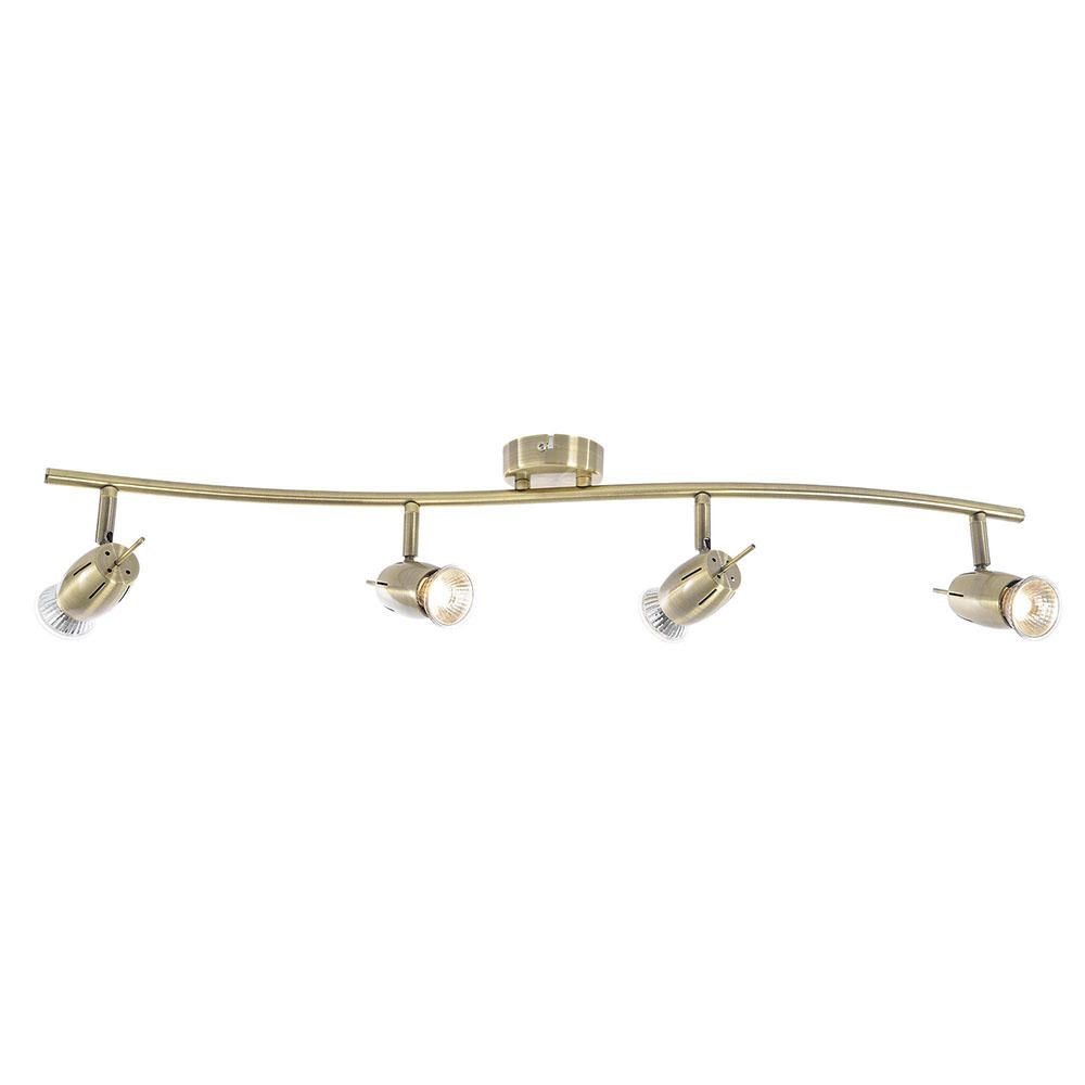 LITECRAFT Frank Spotlight Bar Adjustable Indoor Ceiling Light - (Antique Brass, 4 Light)