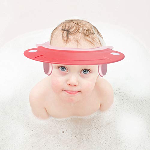 (Rosa) - Touca de banho SUPVOX Shampoo para bebe Protecao para banho Chapeu impermeavel ajustavel in