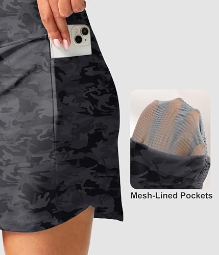 Image of SANTINY Women's 17'' Long Swim Skirt with Pockets High Waisted Modest Tummy Control Swimsuit Skirt Bathing Suit Bottoms