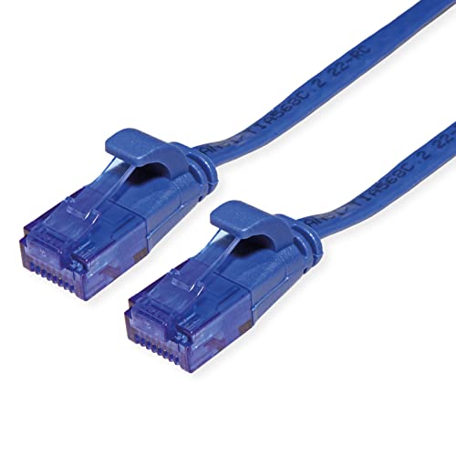 VALUE Patch Cable Cat.6A (Class EA) UTP Extra Flat Blue 1m, 1 m