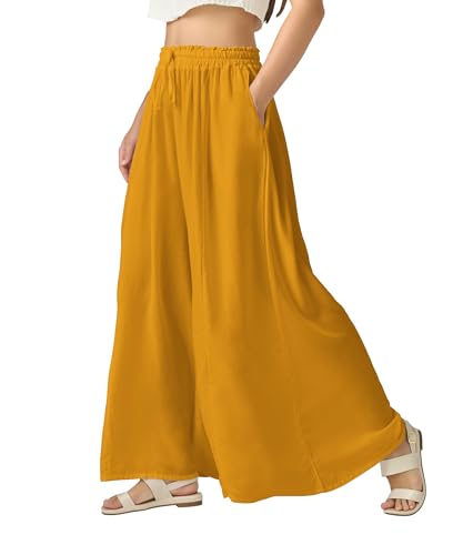 Joob Joob Palazzo Pants for Women - Wide Leg Flowy