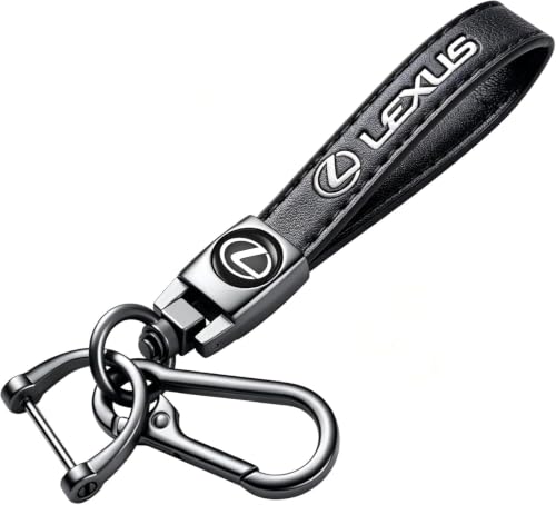 Image of Genuine Leather Key Chain For Lexus RX ES GS LS NX RS GX LX RC LC RX350 Is250 GX460 Keychain KeyRing For Men And Woman Accessories Black